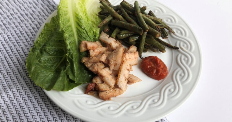 Korean Barbecue Pork Jowl Lettuce Wraps