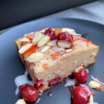Sour Cherry Cake with Vanilla Glaze and Sour Cherry Coulis